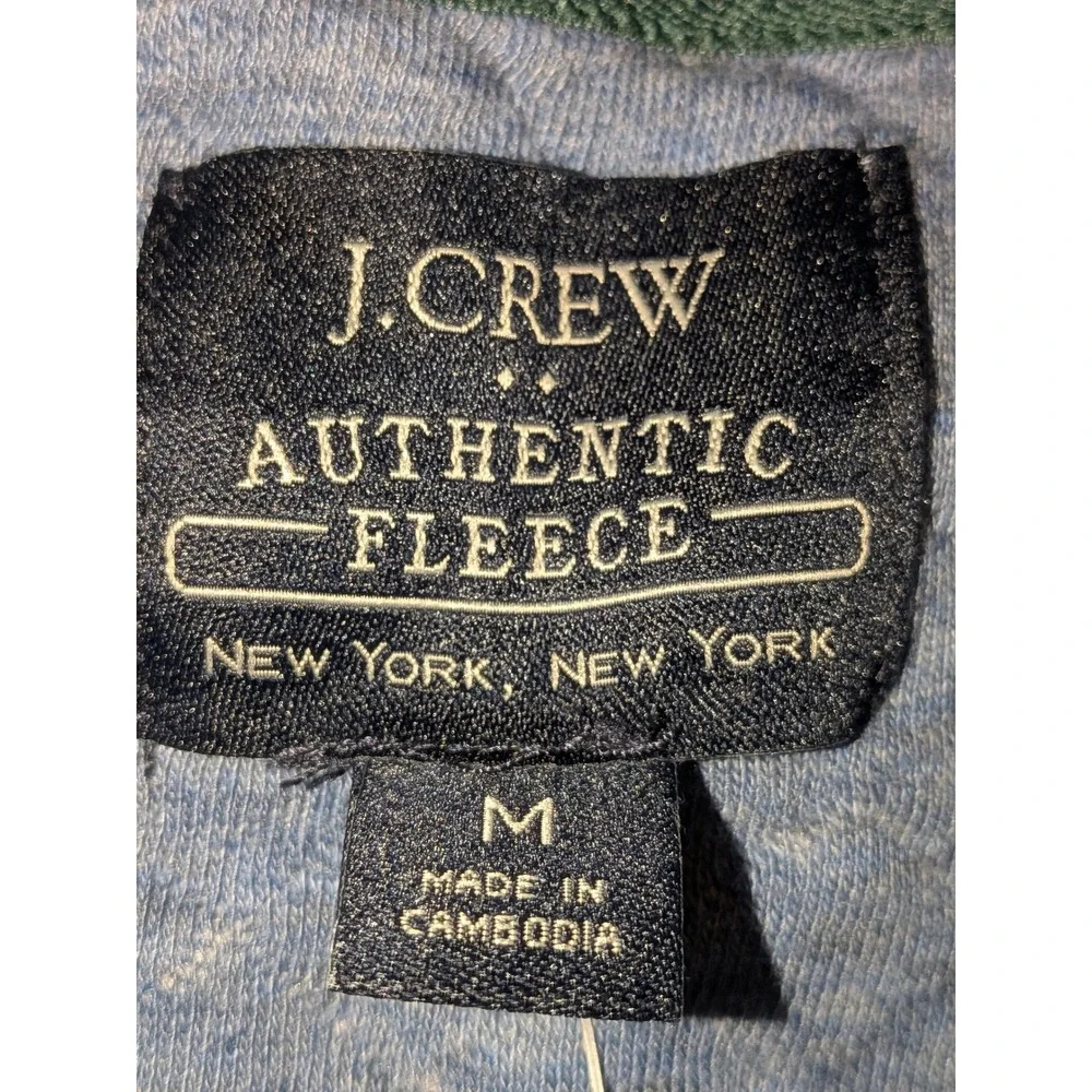 J Crew Authentic Quilted‎ Quarter Zip Pullover Sweater Blue Men's Medium NWT $98